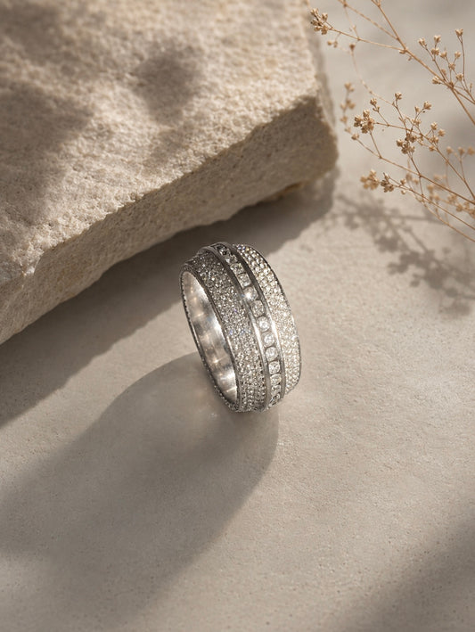 Multi-row eternity ring